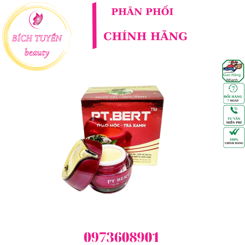 KEM PT.BERT TRẮNG DA - TÁI DẠO DA - GIỮ ẨM - SE KHÍT LỖ CHÂN LÔNG 30G - NGÀY VÀ ĐÊM