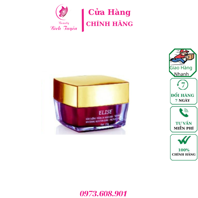 ELISE kem dưỡng trắng da nám tàn nhang 20g