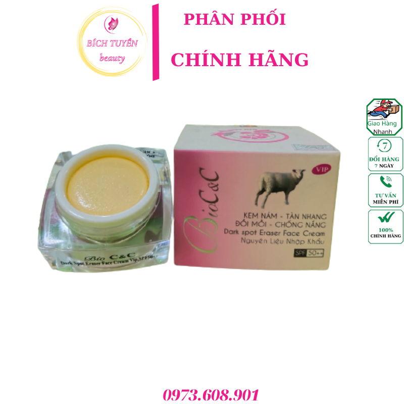 KEM NÁM TÀN NHANG ĐỒI MỒI CHỐNG NẮNG BIOC&C 20G