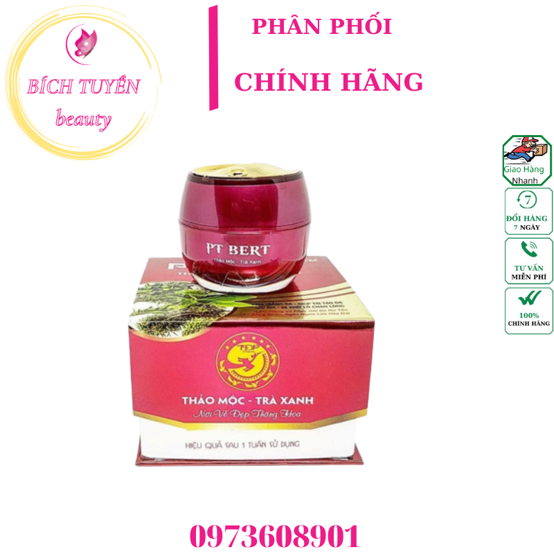 KEM PT.BERT TRẮNG DA - TÁI DẠO DA - GIỮ ẨM - SE KHÍT LỖ CHÂN LÔNG 30G - NGÀY VÀ ĐÊM