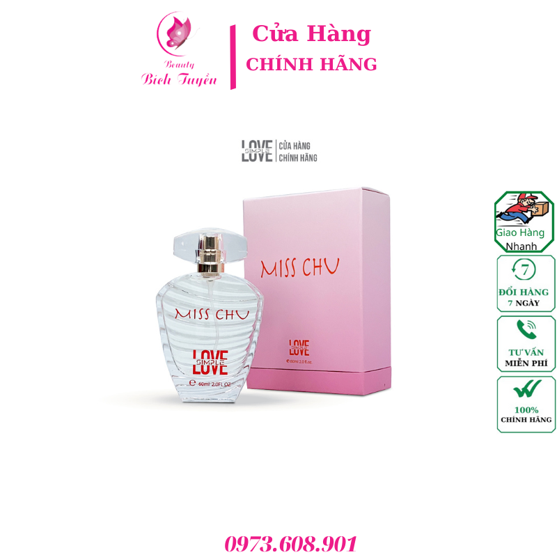 Nước Hoa Nữ MISS CHU ĐỎ - SIMPLE LOVE 60ml