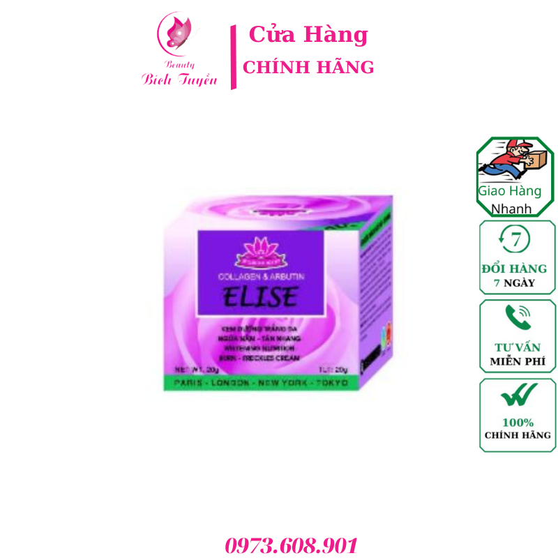 ELISE kem dưỡng trắng da nám tàn nhang 20g