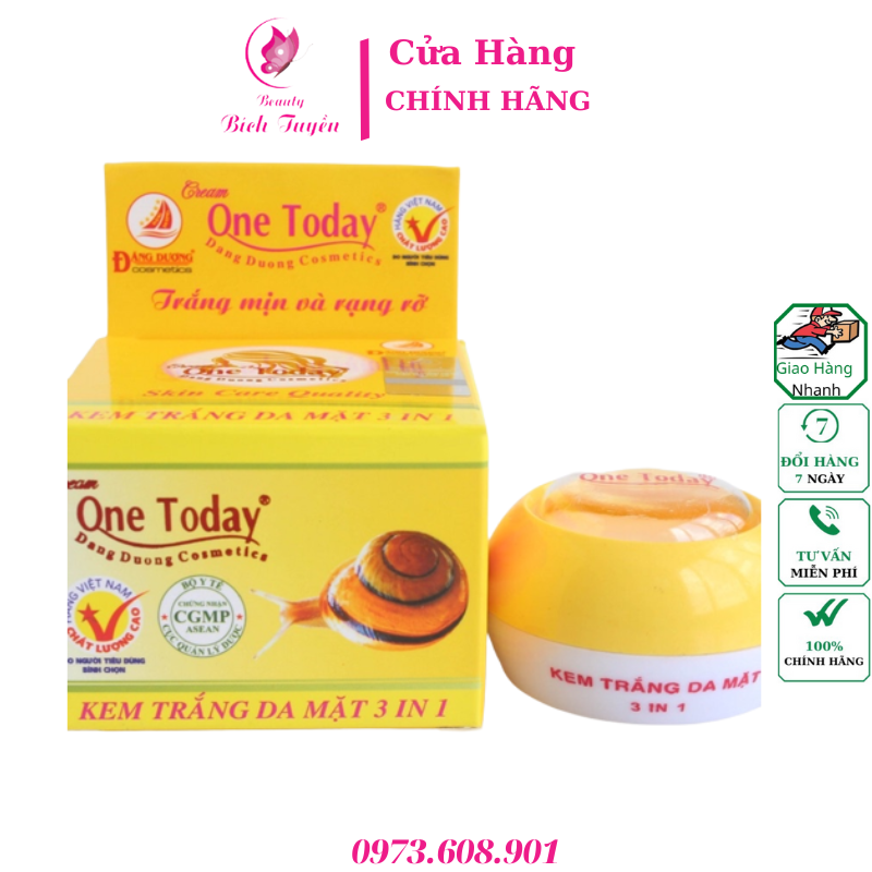 KEM TRẮNG DA MẶT 3IN1 ONE TODAY 5g