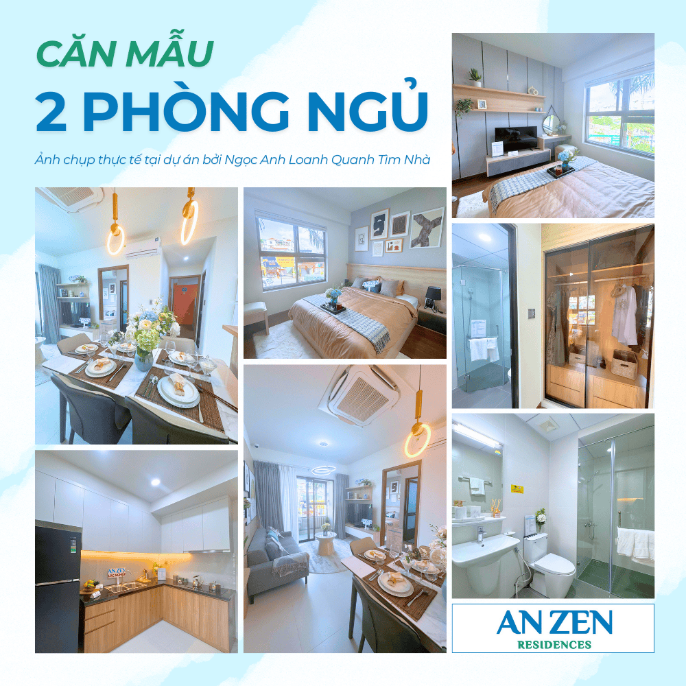 Căn hộ mẫu 2 phòng ngủ An Zen Residences