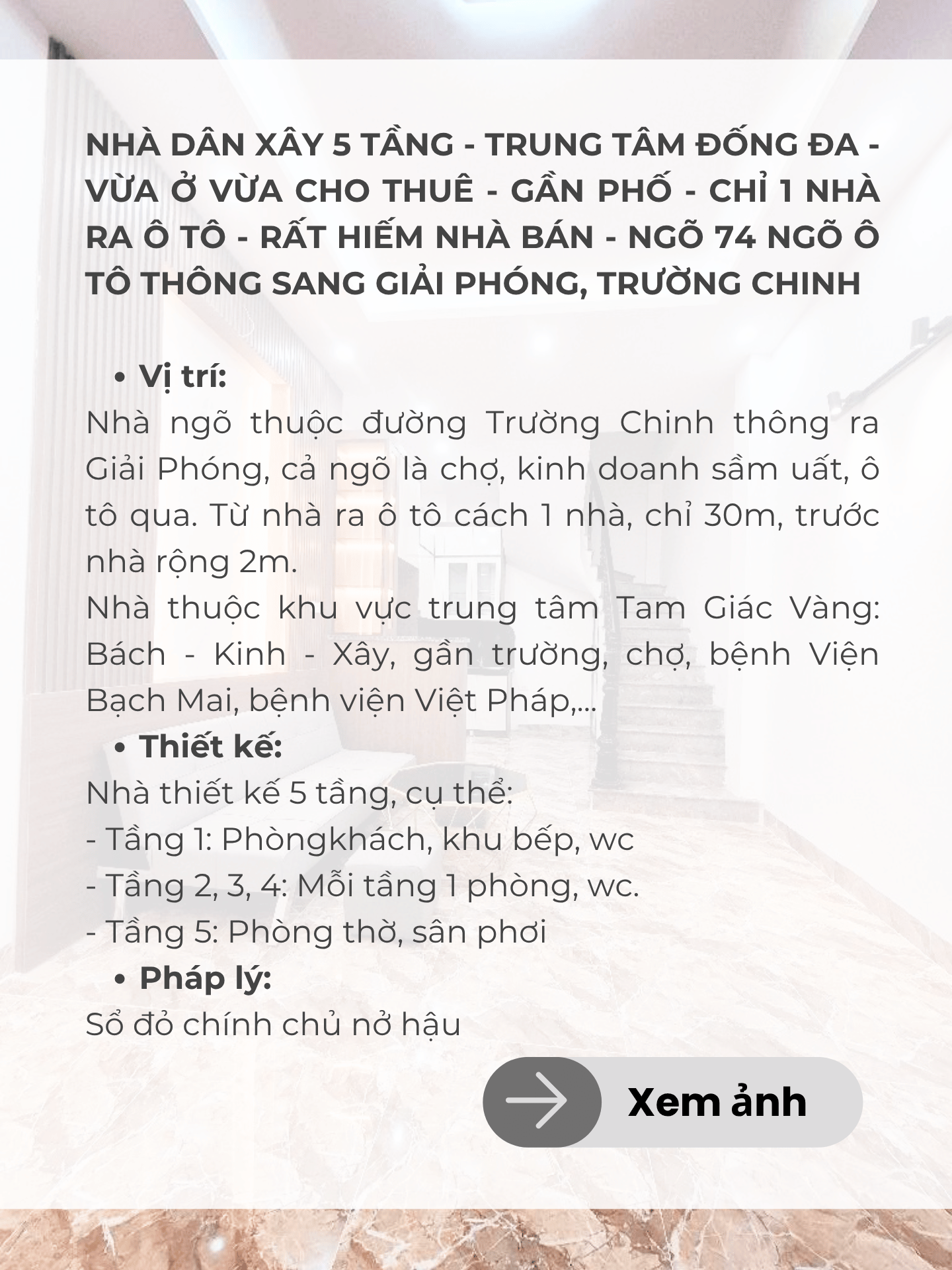 Trường Chinh - Dân xây 5 tầng