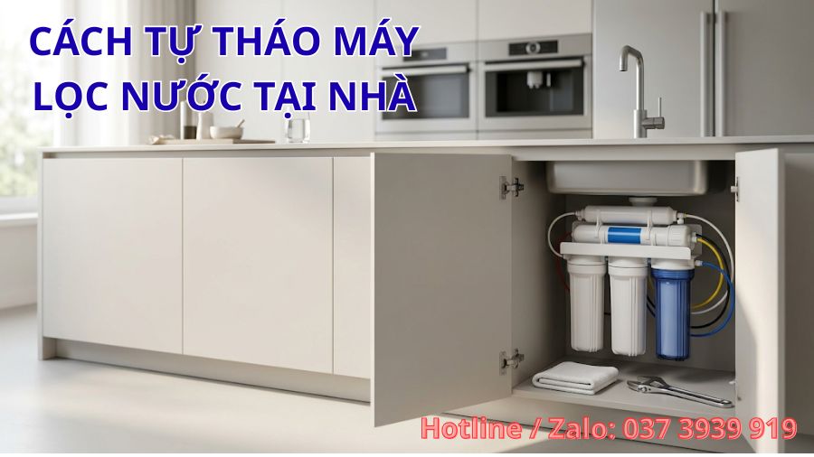 Cách tự tháo máy lọc nước tại nhà đơn giản, không bị rò rỉ nước
