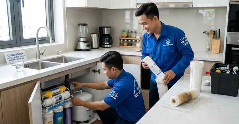 Di chuyển máy lọc nước có cần thay lõi không?