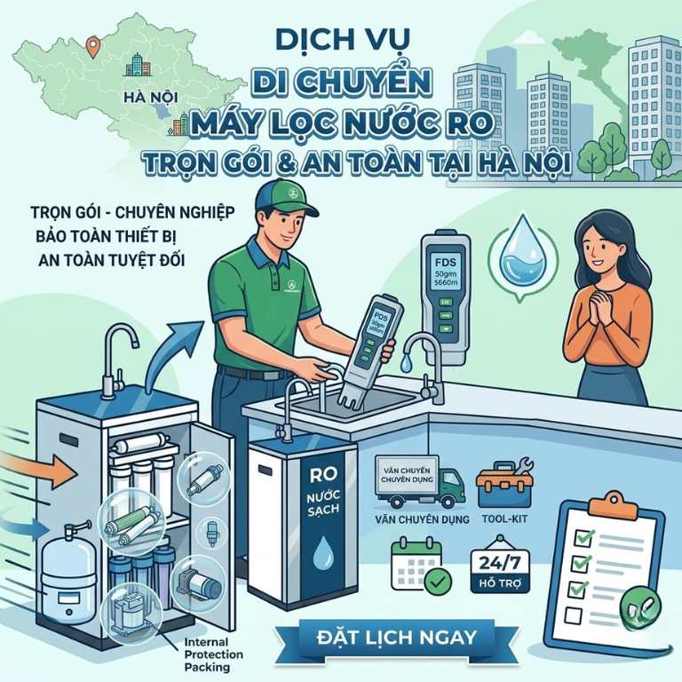 Dịch Vụ Di Chuyển Máy Lọc Nước RO Tại Hà Nội Trọn Gói Nhanh Chóng và An Toàn
