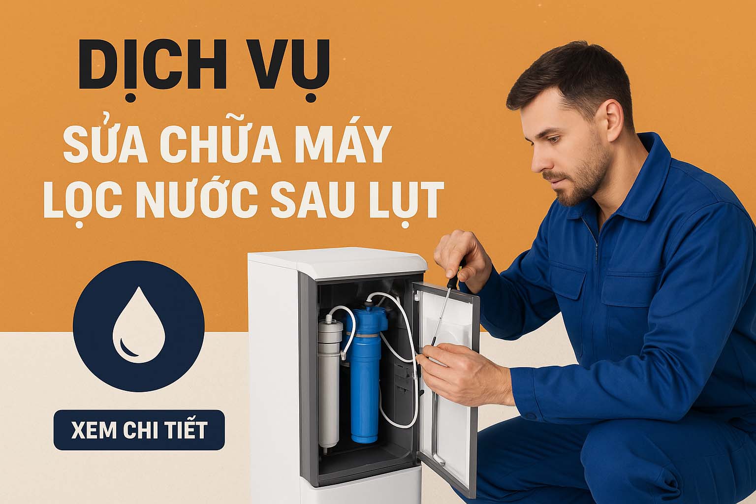 Dịch vụ sửa chữa, thay lõi máy lọc nước sau lụt