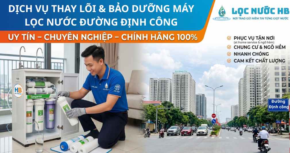 Dịch vụ Thay Lõi Và sửa chữa máy lọc nước tại Đường Định Công