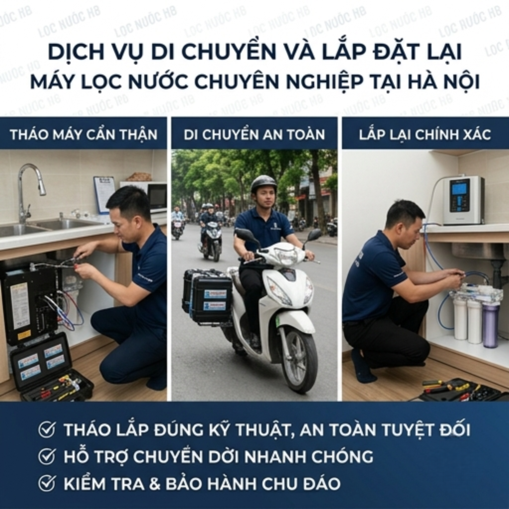 Dịch vụ Vận Chuyển & Lắp Đặt Lại Máy Lọc Nước Tại Hà Nội
