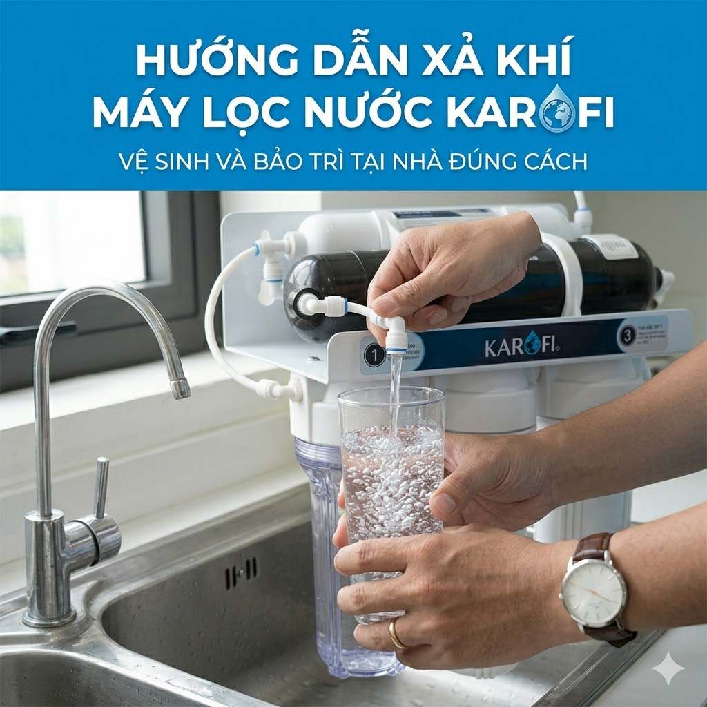 Cách Xả E Khí Máy Lọc Nước Karofi