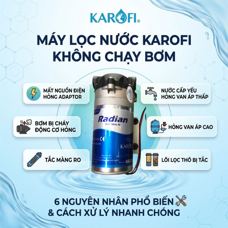 Máy lọc nước Karofi Không Chạy Bơm Nguyên Nhân & Xử Lý