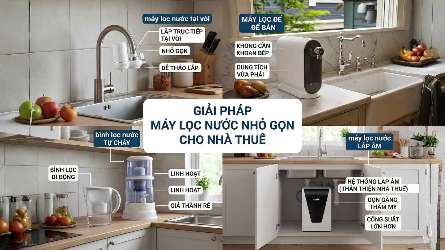 Ở Nhà Thuê Dùng Máy Lọc Nước Nào Dễ Tháo Lắp, Tiết Kiệm Chi Phí Nhất?