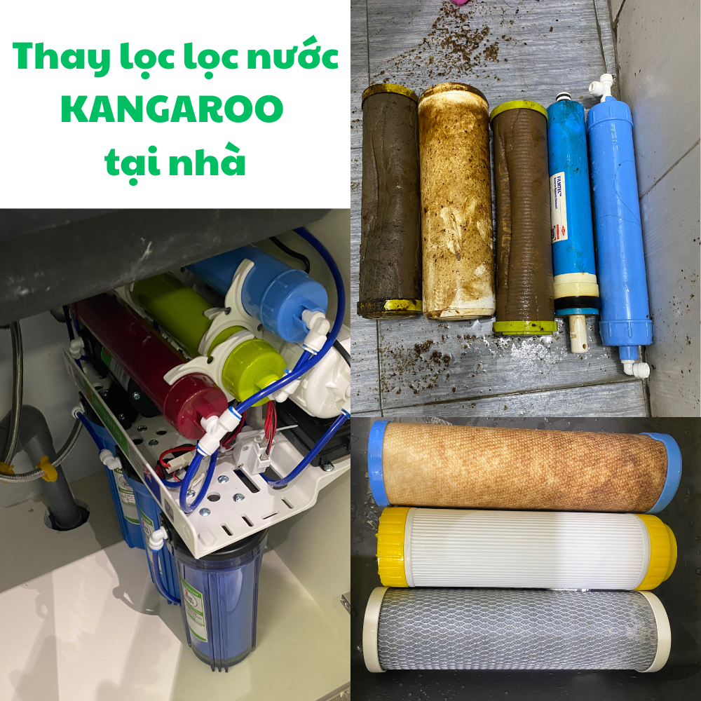 Thay lõi lọc nước Kangaroo tại nhà giá tốt nhất 2025