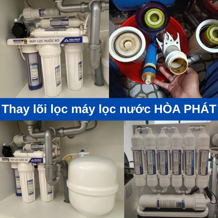 Thay lõi lọc nước HÒA PHÁT tại nhà chính hãng giá rẻ