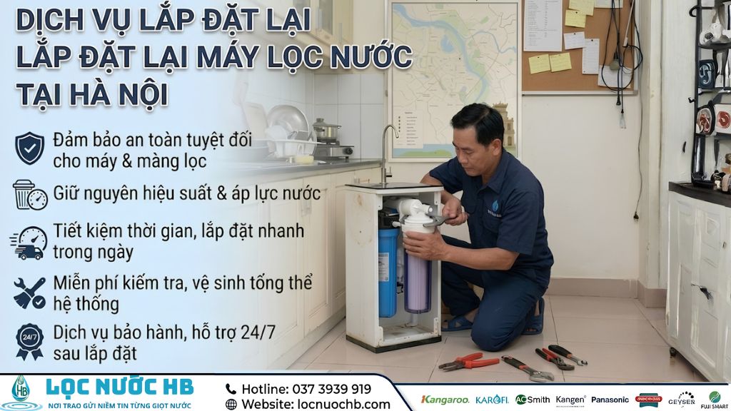 Dịch vụ di chuyển lắp đặt lại máy lọc nước