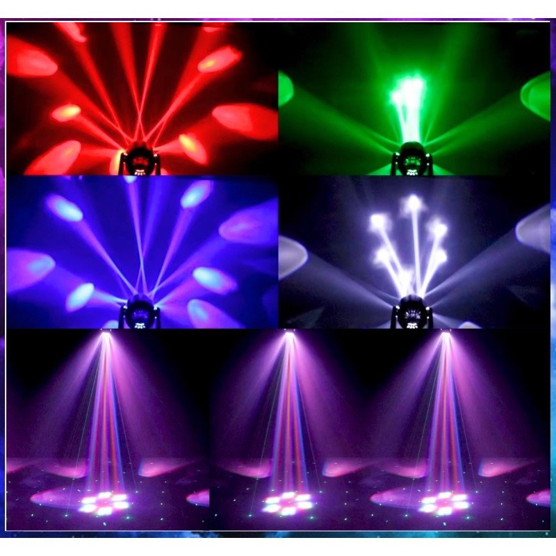 Đèn Moving 6 Mắt Bee Eyes Có Laser Dùng Cho Sân Khấu, Phòng Karaoke, Bar, Lounge, Phòng Bay...