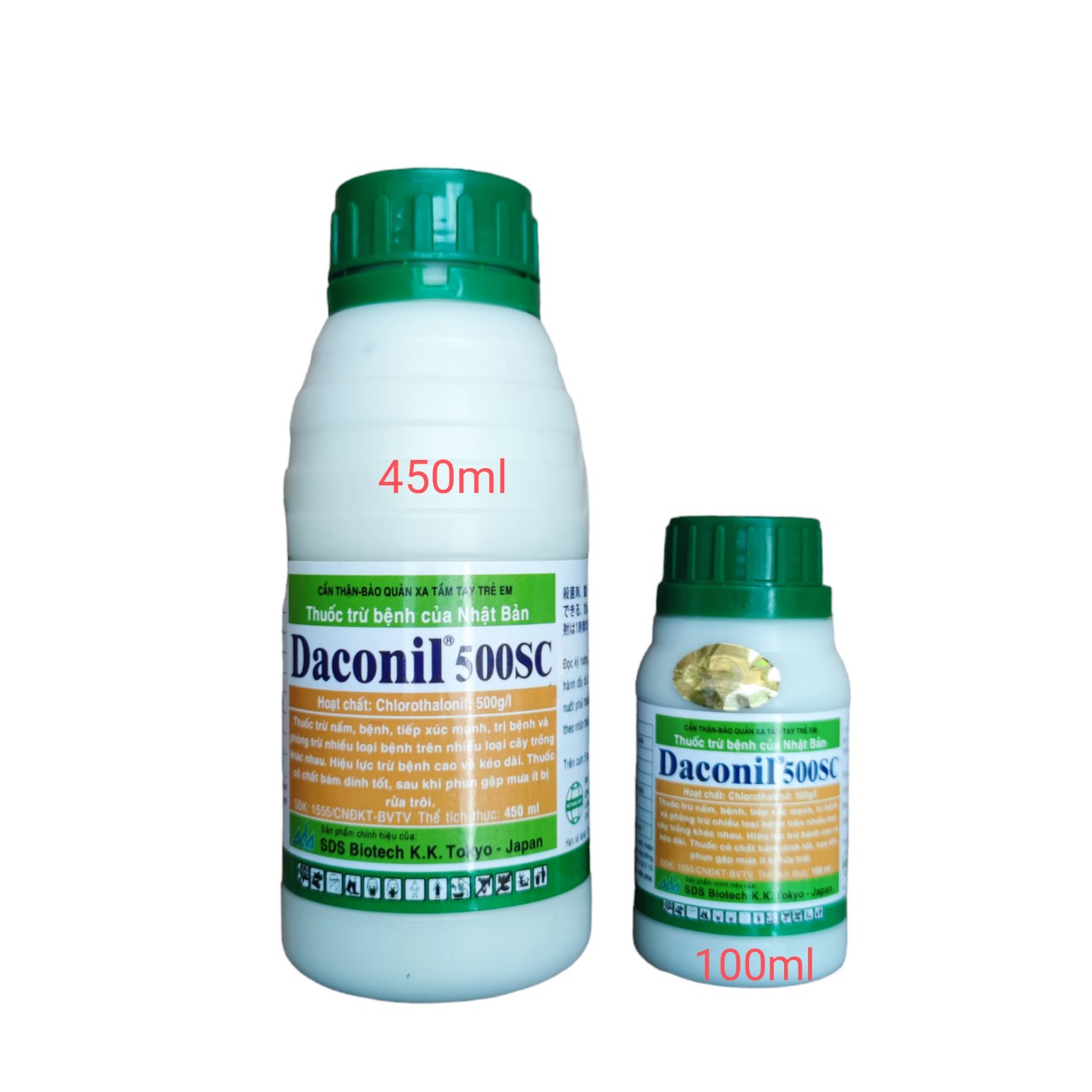 Trừ nấm bệnh từ Nhật Bản DACONIL 500SC đốm lá, thán thư, sương mai... Trên mọi cây trồng