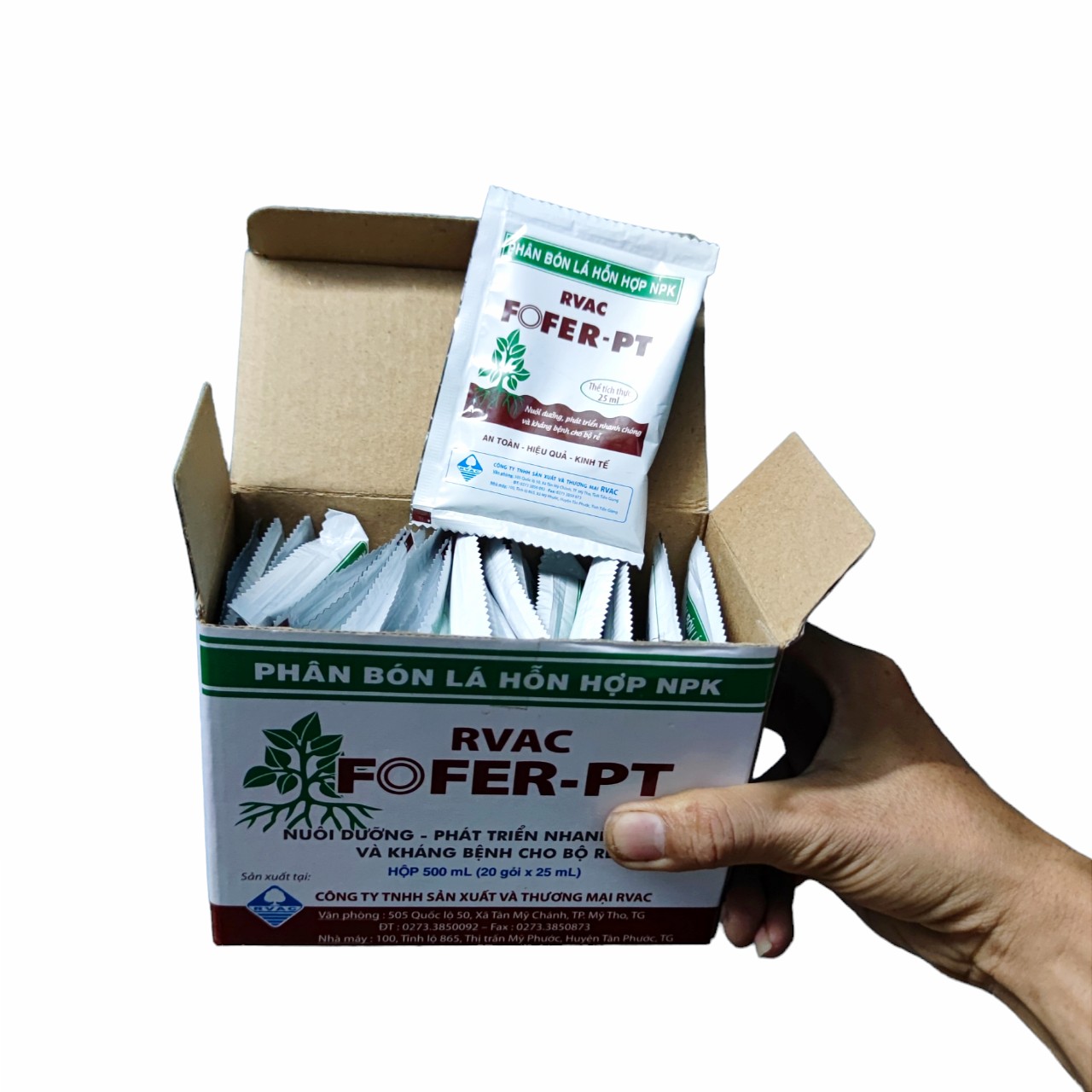 Phân bón lá hỗn hợp NPK RVAC Fofer PT 25ml kích thích ra rễ, phục hồi cây suy yếu