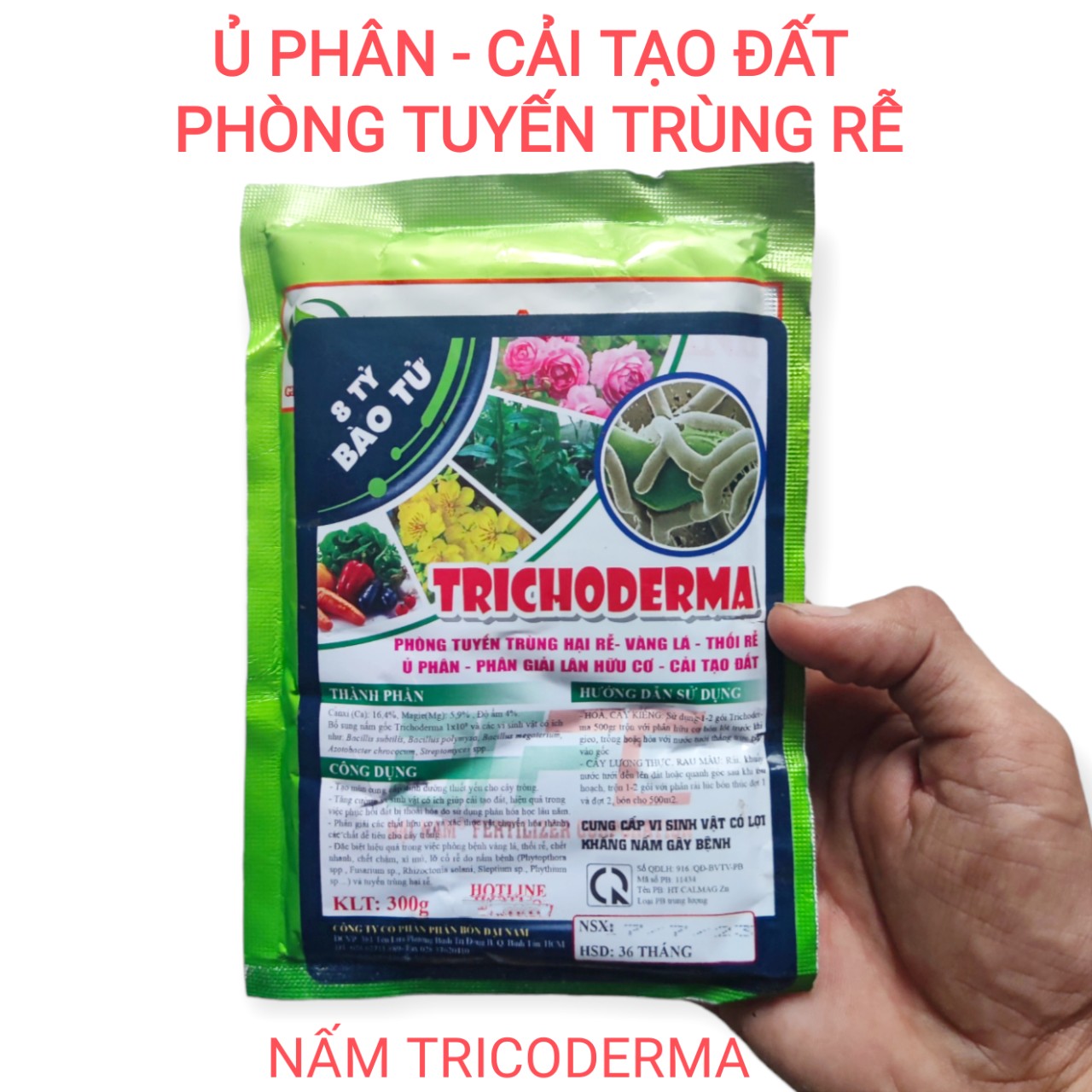 Phân giải hữu cơ nấm Trichoderma 300gr