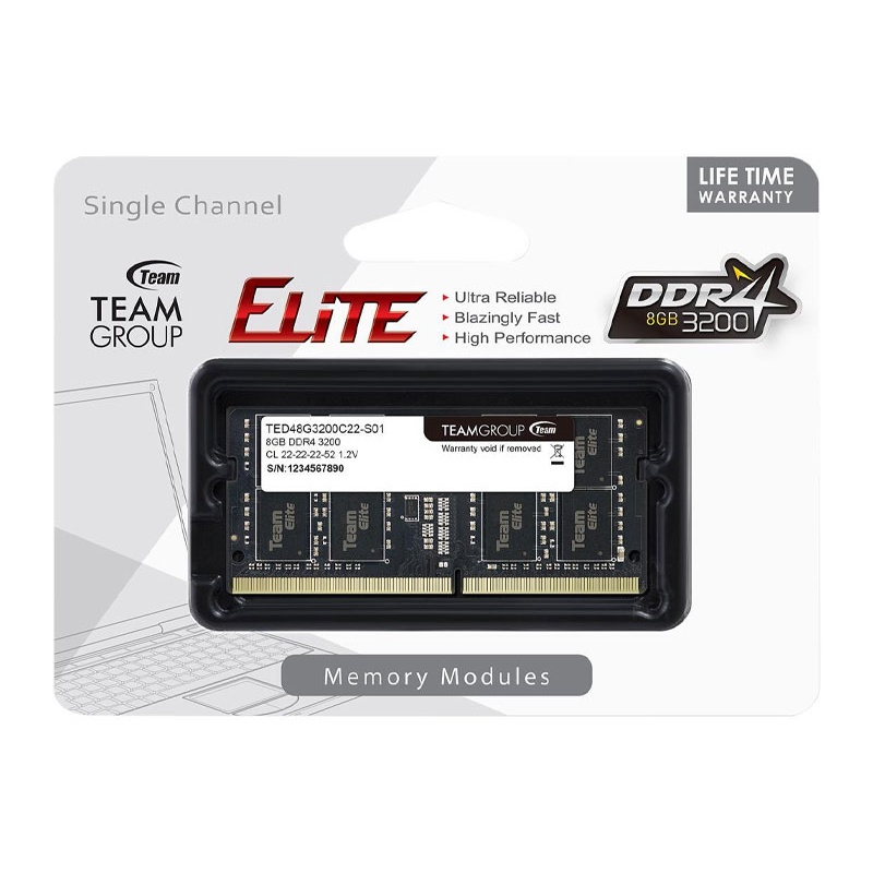 Ram Laptop TEAMGROUP Elite Plus 8GB DDR4 Bus 3200