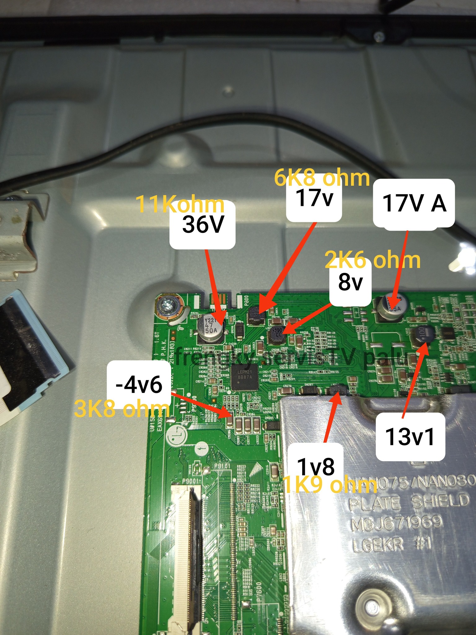 Bệnh Không có Hình Tivi LG Chết IC Boot áp và cháy Tap