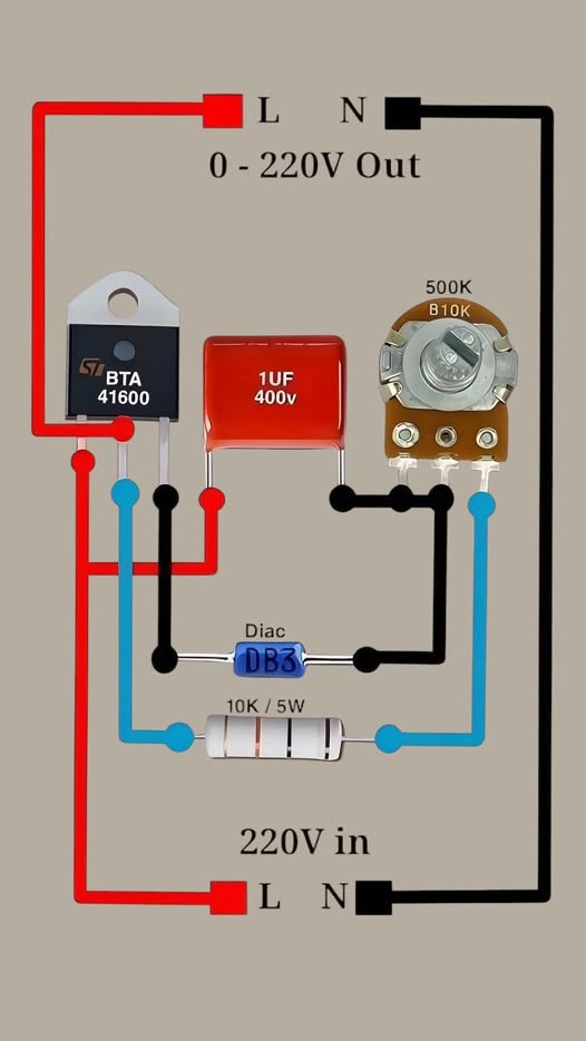 mạch dimer 220v, cho các anh em mới dễ hàn