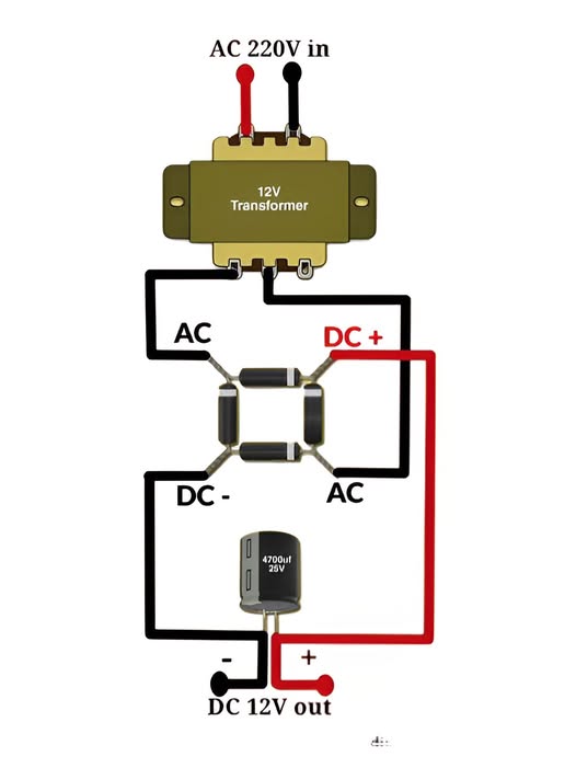 Mạch sửa biến áp 12v
