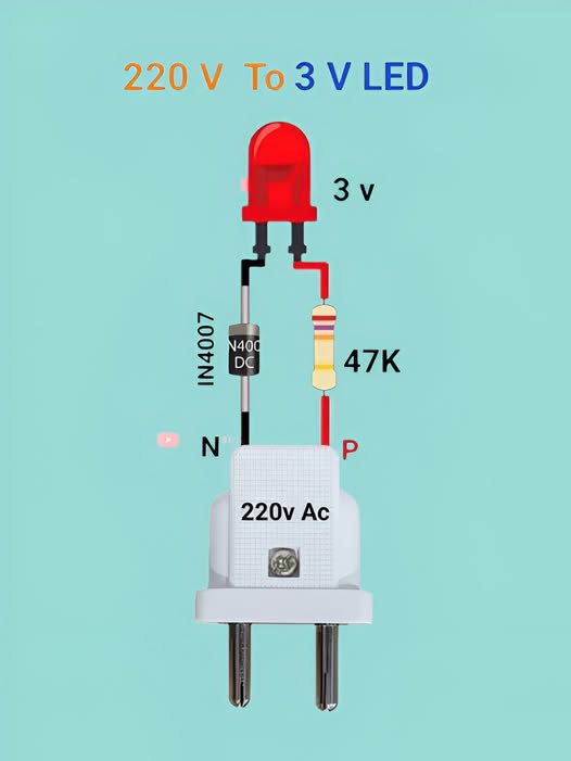 220 V to 3 V LED 220 V đến 3 V LED