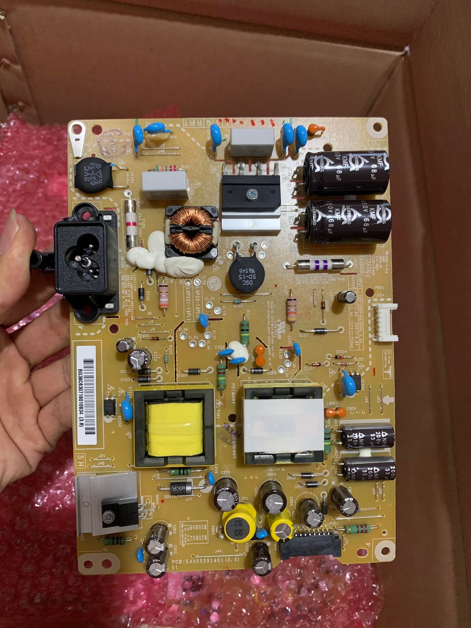Bo mạch Nguồn Tivi LG LGP32-14PL1 Power Board EAX65391401 hàng mới tinh cho các model 32LB582-32LB581A-32LY340C-32LB551B-32LB552A