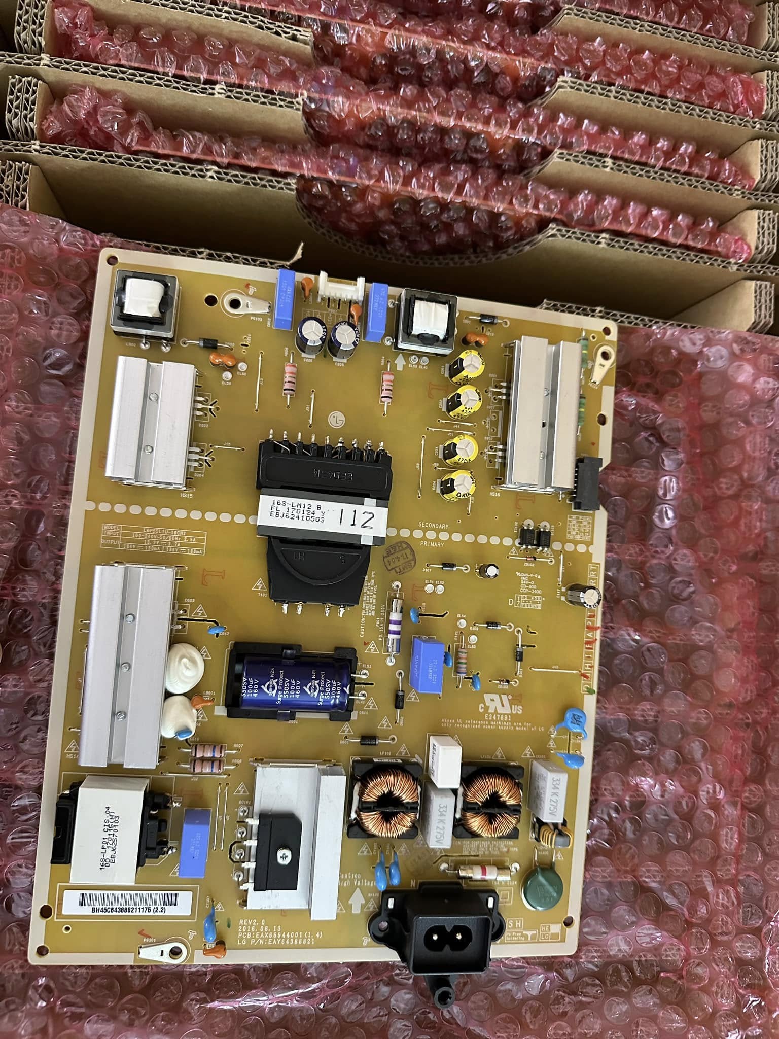 Bo mạch Nguồn Tivi LG Power Supply Board P55LIU-16CH2 EAX66944001-EAY64388821 Model 55UH610-55UH617 - 55UH6150-55UH615- 55UH6030-UC, 55UH6090-UF, 55UH6150-UB, 55UH615A