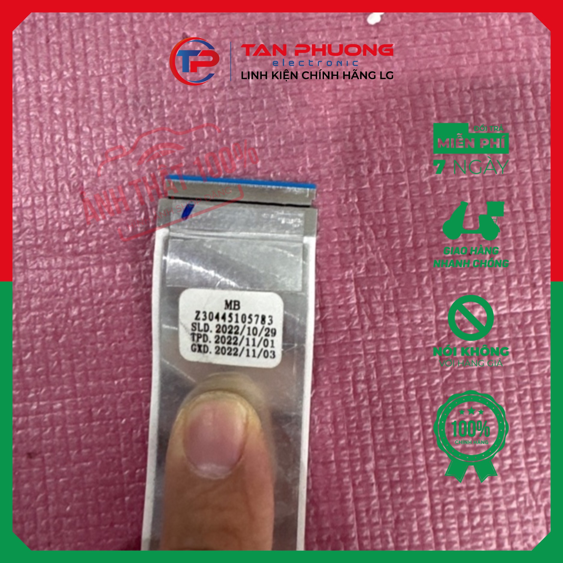 Cáp FFC tín hiệu từ no mạch chính lên màn hình hàng tháo máy còn hoạt động tốt