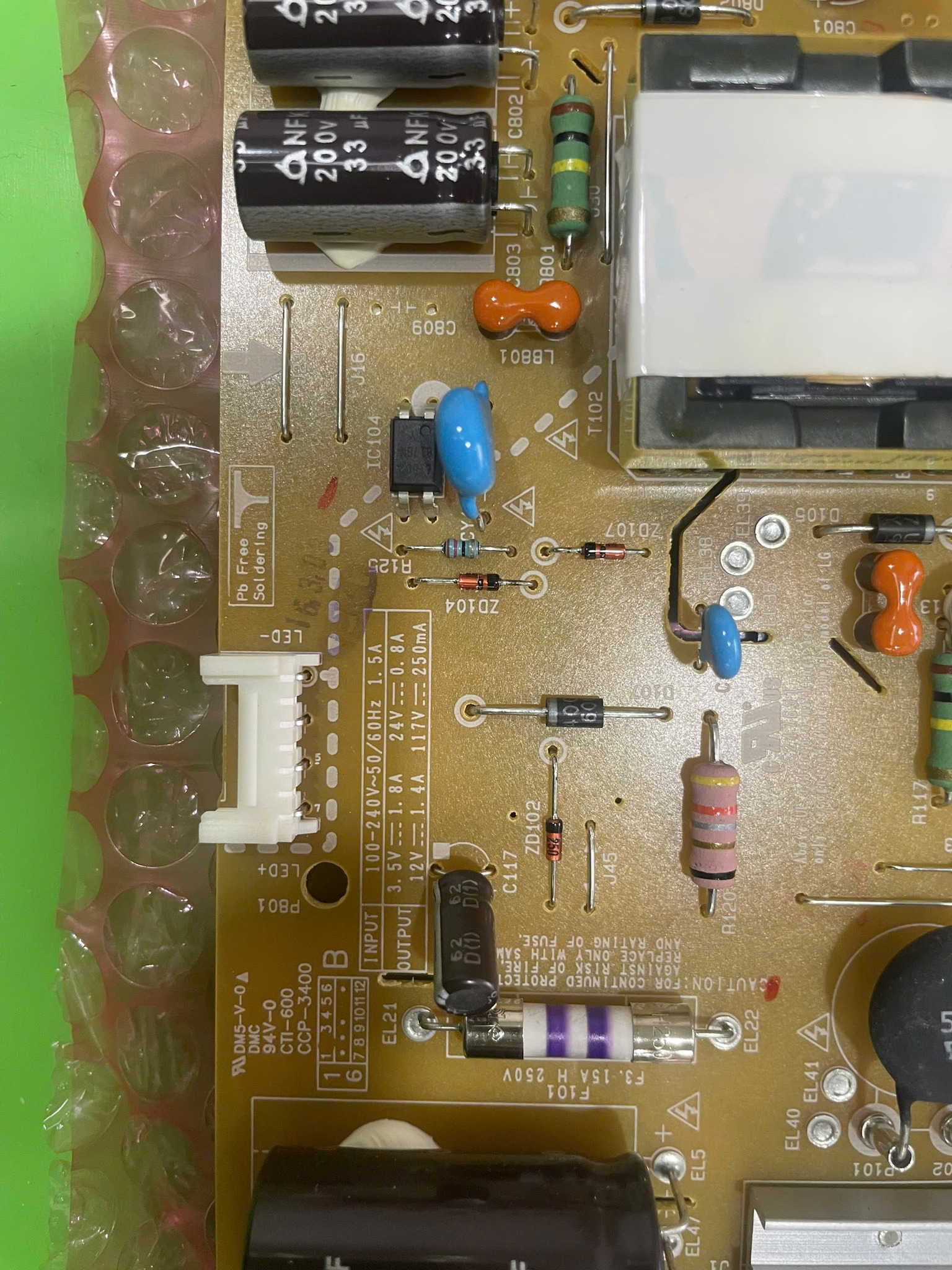 Bo mạch Nguồn Tivi LG LGP32-14PL1 Power Board EAX65391401 hàng mới tinh cho các model 32LB582-32LB581A-32LY340C-32LB551B-32LB552A