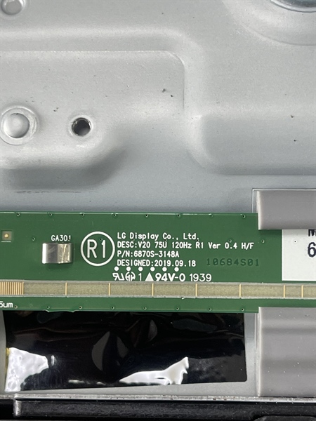 LG 75" Main EAX68990203. Main Board EBT66468201