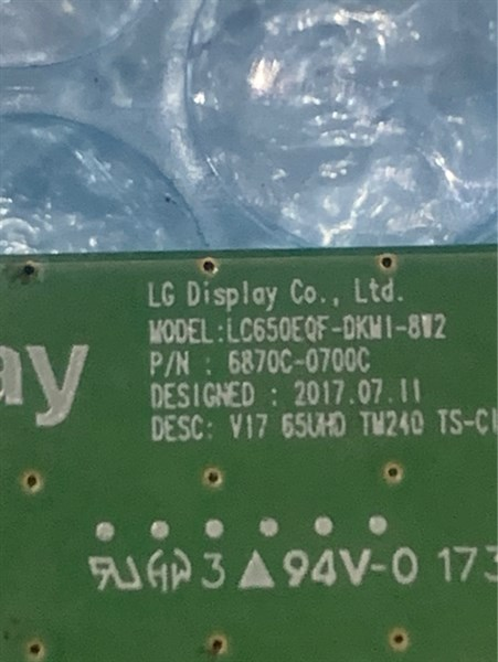 TCON TIVI LG MODEL 65SJ800 65SJ850 LC65OEQS