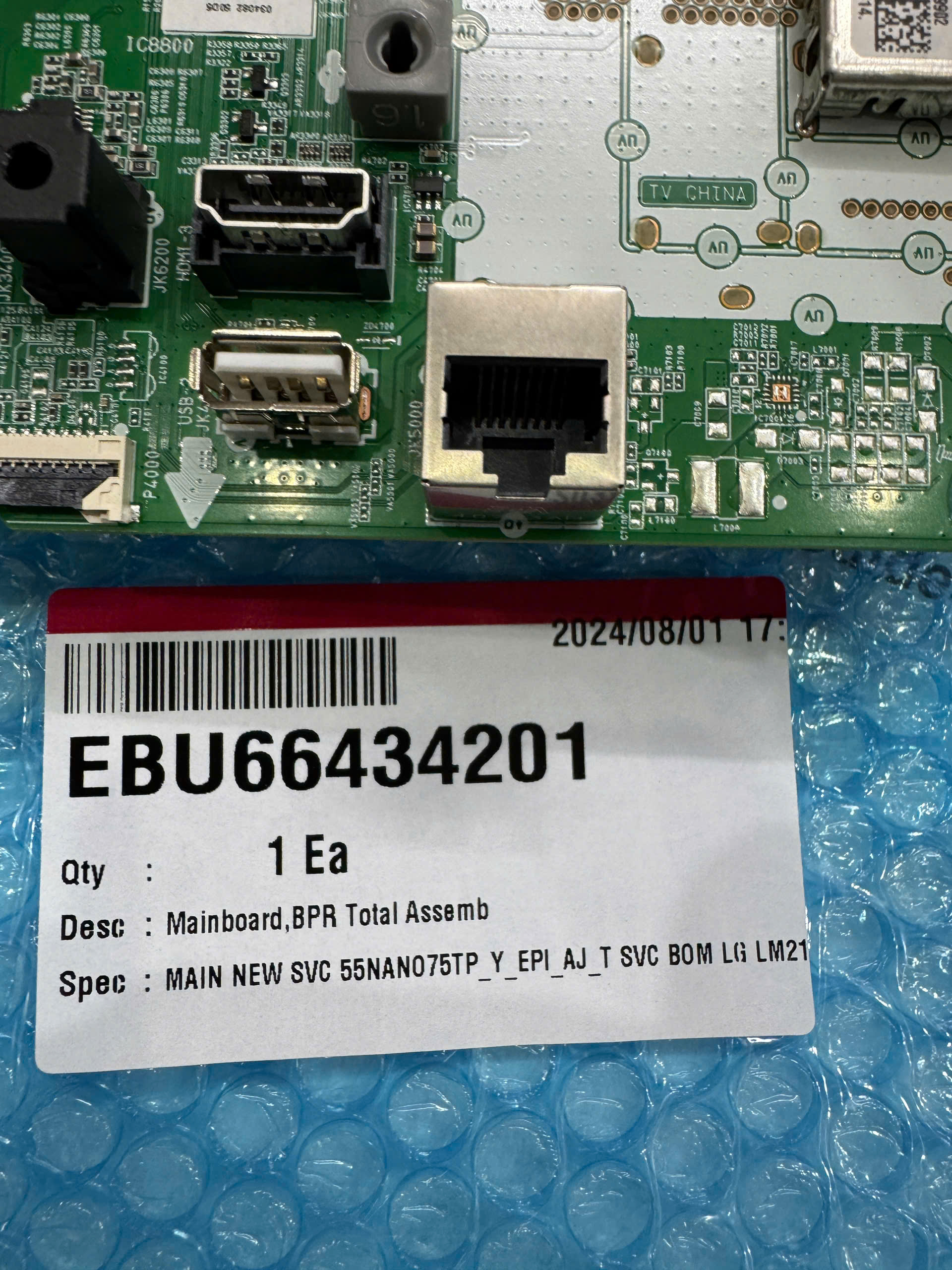 Bo mạch chính LG Tivi model 55Nano75 panel LG mã bo EBU66434201 (mới tinh)