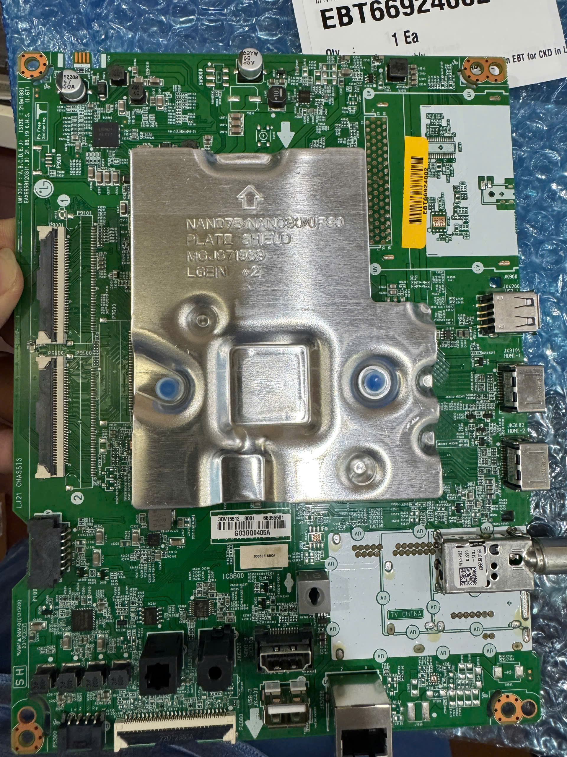 Bo mạch chính LG Tivi model 43UP8100 -55UP8100 panel BOE mã bo EBT66924002 (mới tinh)