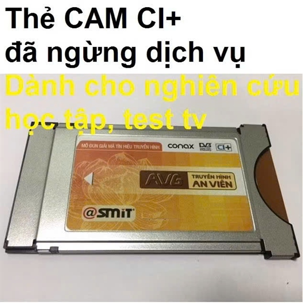 Thẻ CAM (AVG) hỗ trợ khe CI+ conax Mới Tinh phục vụ nhu cầu nghiên cứu học tập, test sản phẩm cho đơn vị sản xuất tv