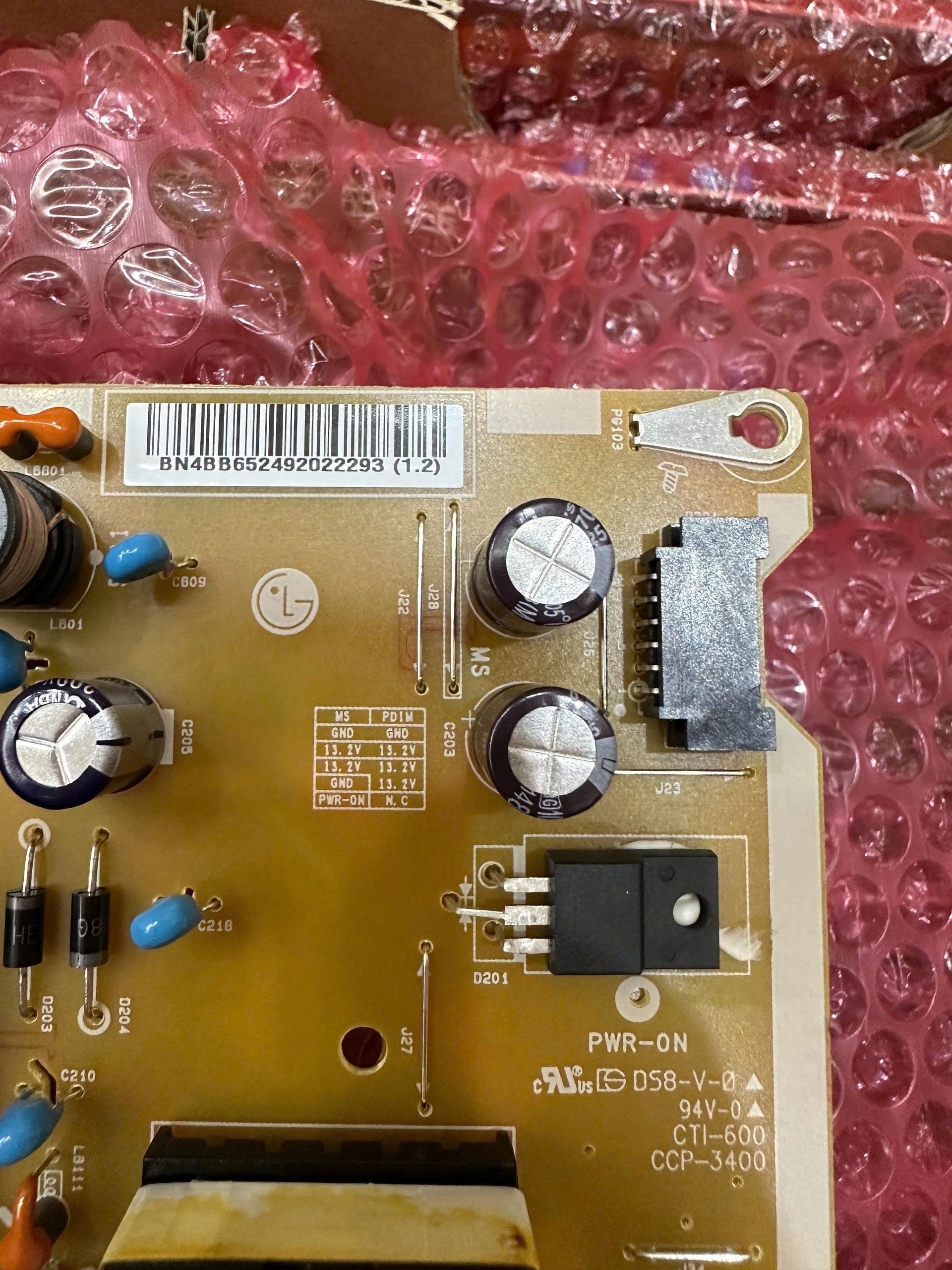 Bo mạch Nguồn tivi LG EAY65249202 LGP43TJ-19F1 Power Supply New (Tình Trạng mới Tinh)