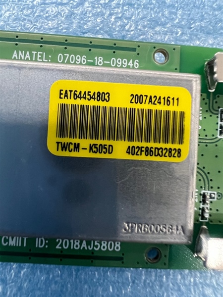 Bo wifi tivi LG mã linh kiện EAT64454803dùng cho model OLed55/65A1/B1/C1/CX/BX tháo máy sử dụng tốt