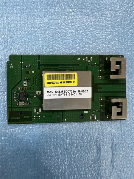 Wifi tivi LG mã EAT63153401 dùng cho các model 49UH6500.AWZ, 49UH7700.AWZ, 49UW760H.AWZ, 55EW961H.AMA, 55UH6500.AWZ, 55UH7650.AWZ, 55UH7700., 55UH8500, 55UW760, 58UH6300, 60UH6500, 60UH7650, 60UH7700, 65UH6500, 65UH76500, 65UH8500, 65UH9500, 70UH6350 tháo máy sử dụng tốt