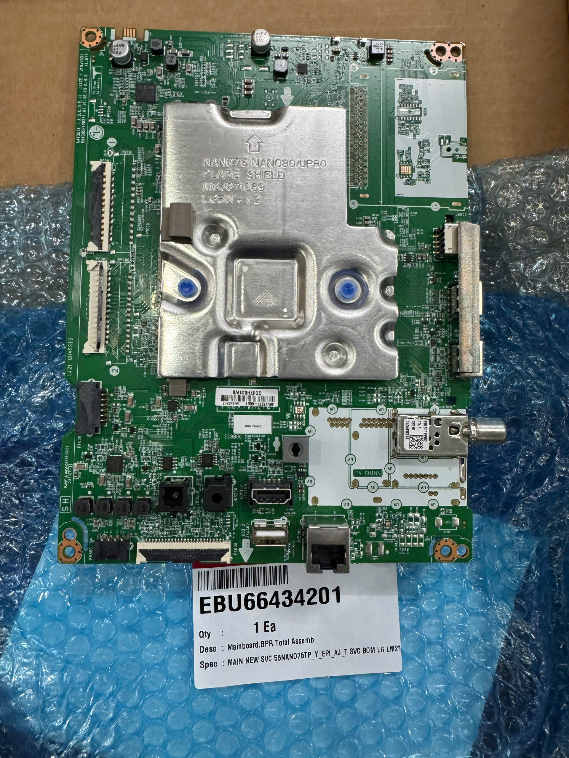 Bo mạch chính LG Tivi model 55Nano75 panel LG mã bo EBU66434201 (mới tinh)