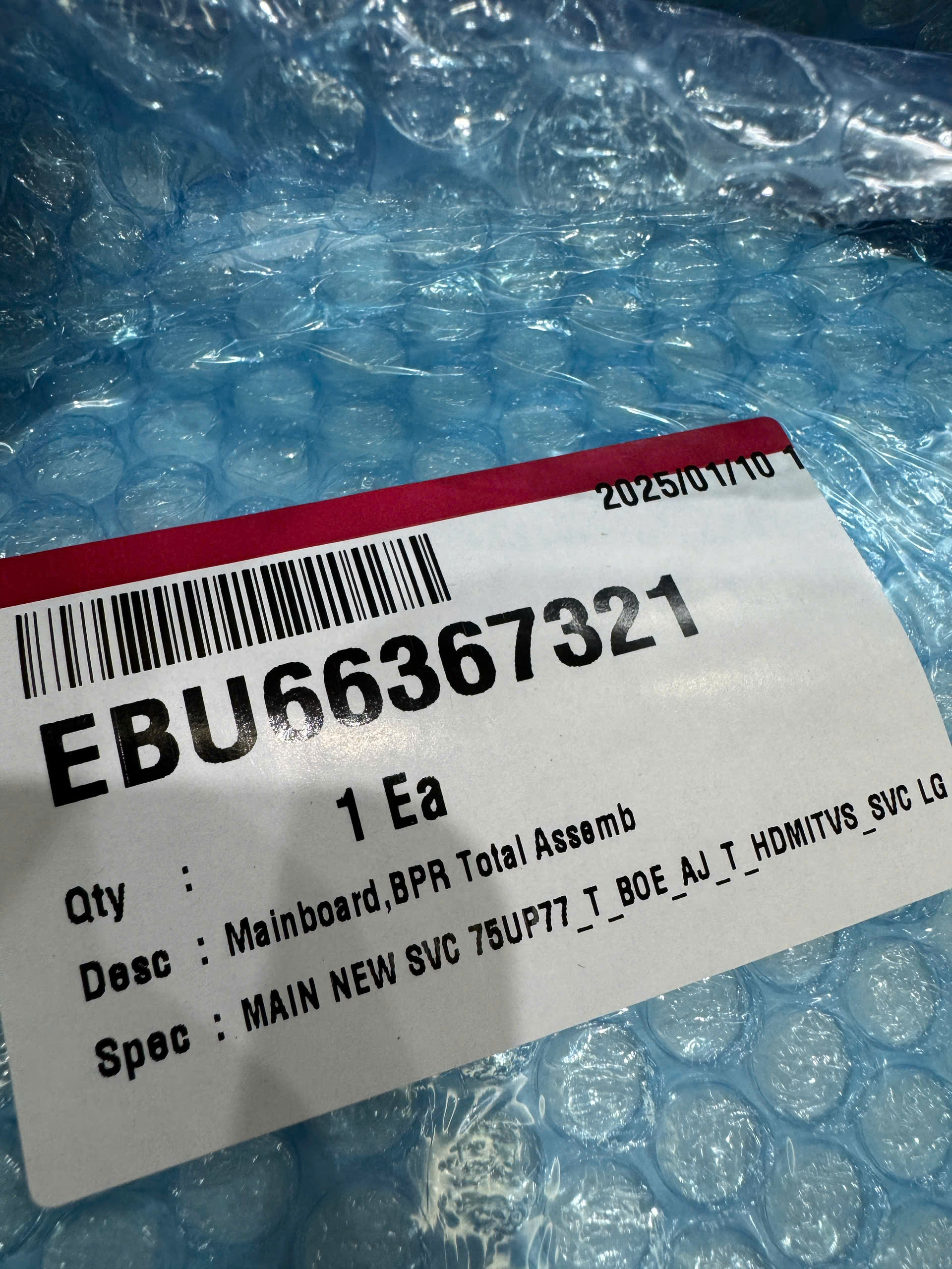 Bo mạch chính LG Tivi model 75UP7800 75UP7720 panel BOE mã bo EBU66367321 (mới tinh) EAX69581703