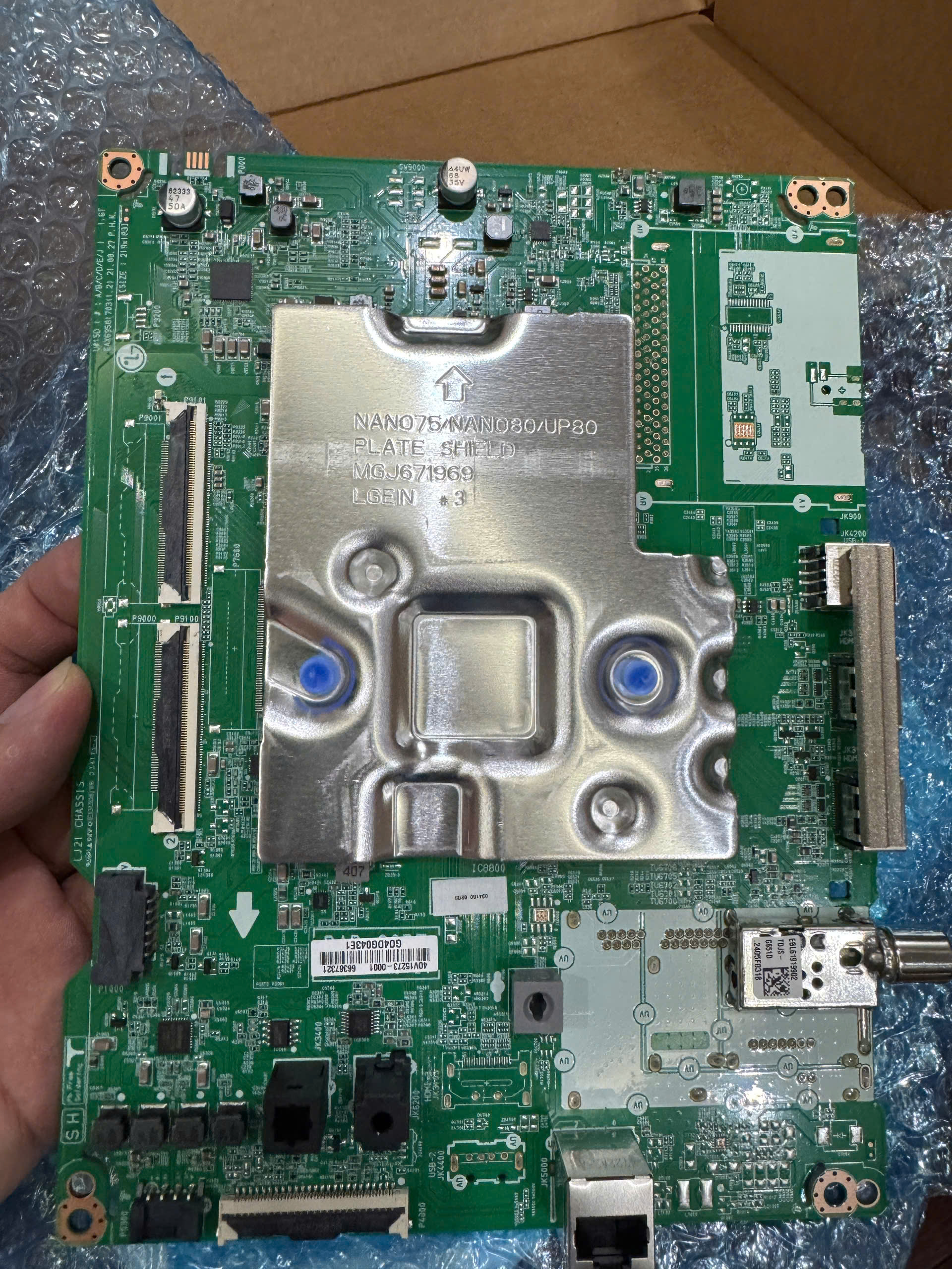 Bo mạch chính LG Tivi model 75UP7800 75UP7720 panel BOE mã bo EBU66367321 (mới tinh) EAX69581703