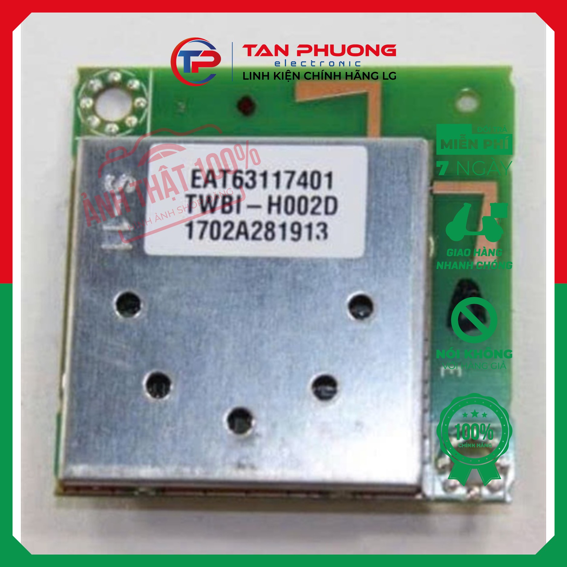 LG Module, Rf Full Module(Rxtx) Part Number - EAT63117401 Vỉ thu- kết nối- nhận Bluetooth Loa tương thích các model SL4 ,LASC58R,SH7B,SJ4Y,SKC9,SKM5Y,SL4Y,SL8YG,LAS465B,SJ9,SK10Y,SK6Y,SN7Y,SN8Y,GSNC4R,SP8YA,SPD75A