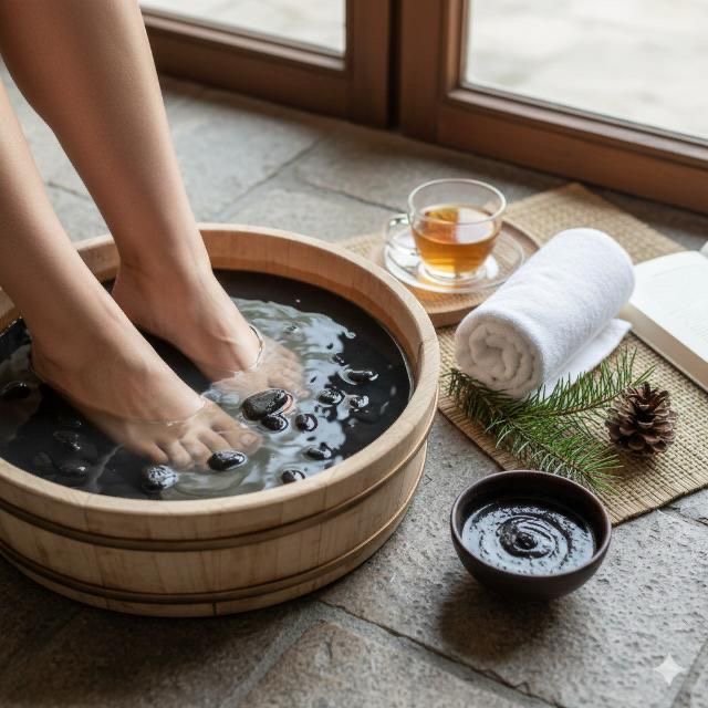Combo C- (Full service: cuticle care + gel polish for both hands & feet + foot soak & heel scrub)