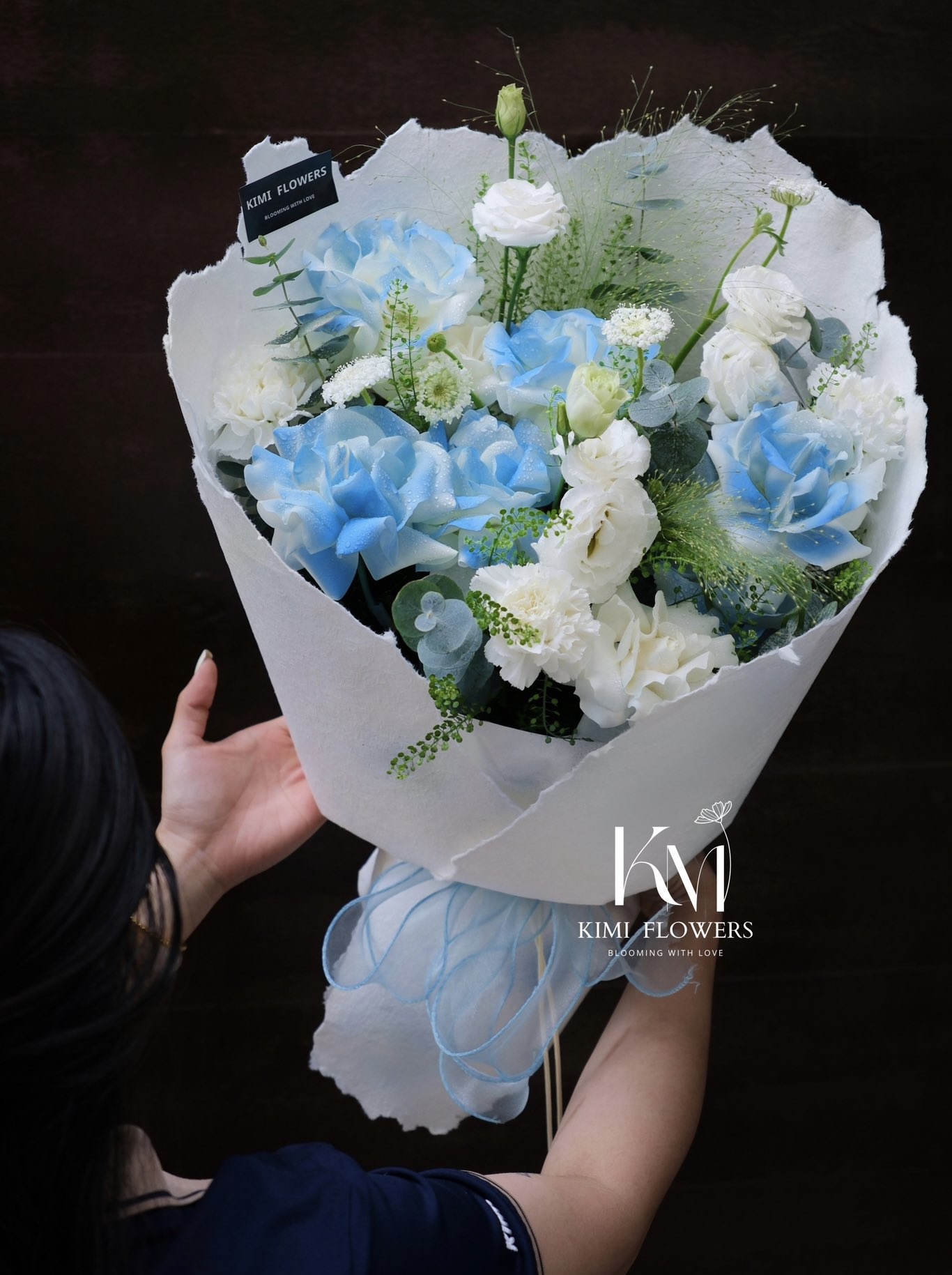 Bó Hoa Tone Hồng Tặng Người Yêu - Bó Hoa Tươi Garden Style - 胡志明市花束配送 KIMI FLOWERS