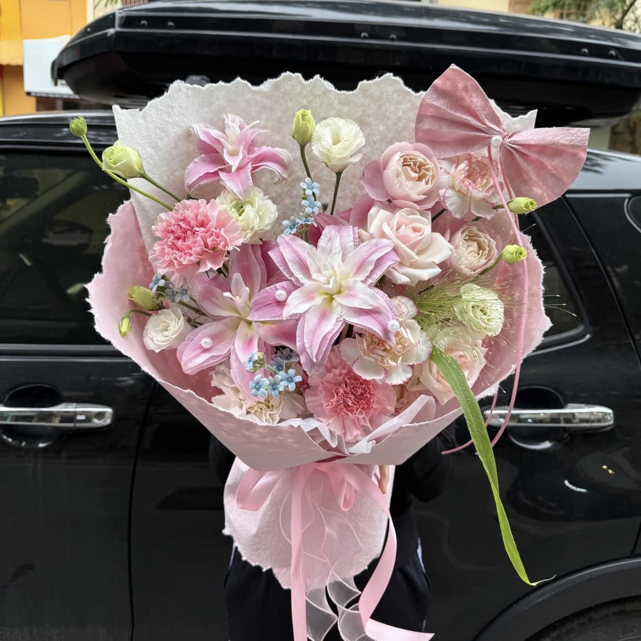 Bó Hoa Tone Hồng Tặng Người Yêu - Bó Hoa Cúc Mẫu Đơn Garden Style - 胡志明市花束配送 KIMI FLOWERS