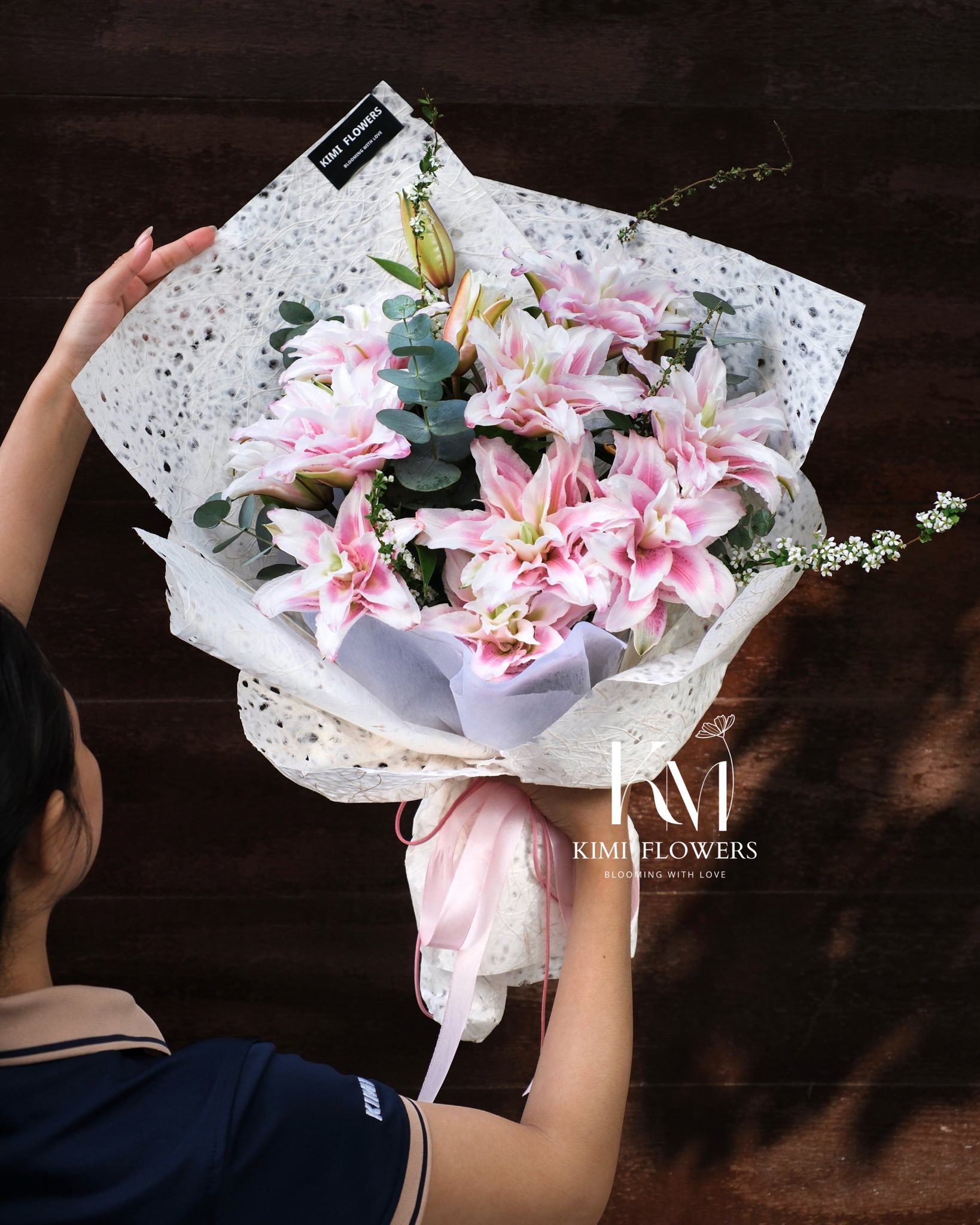Bó Hoa Tone Hồng Tặng Người Yêu - Bó Hoa Cúc Mẫu Đơn Garden Style